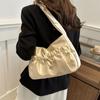 Bow Pleated Hand Bag Korean Style Fashion Underarm Bag Simple INS Shoulder Bag  Girls