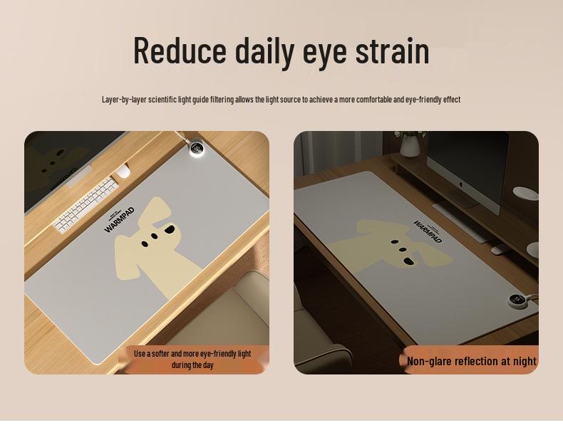 Electric Heated Mouse Pad - Winter Warm Desk Mat for Office and Study