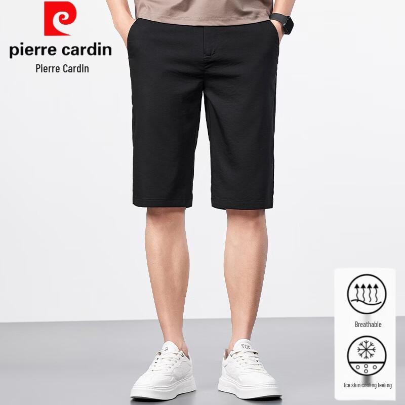 Pierre Cardin Men s Ice Silk Quick-Dry Mid-Length Casual Shorts 36