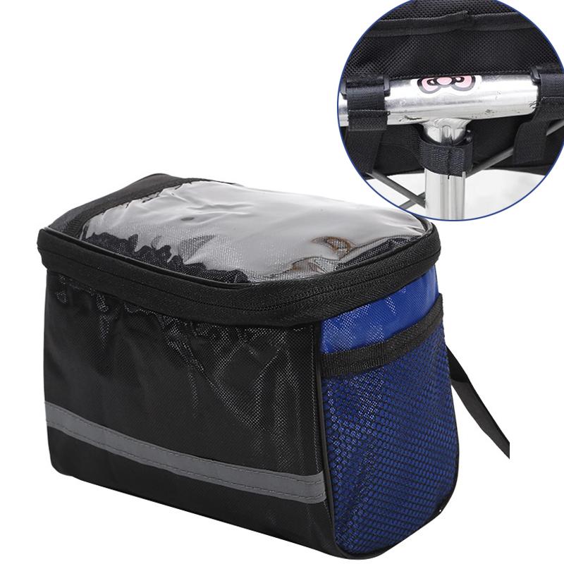 1/2Pcs Bicycle Front Handlebar Bag Outdoor Cycling Bike Phone Mount Bags Bicycle Skateboard Front Bag Bicycle Riding Bag