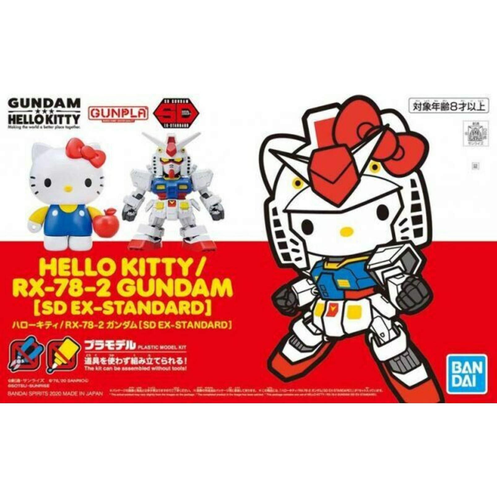 SD Gundam EX Standard Hello Kitty/RX-78-2 Gundam Color-coded Plastic Model