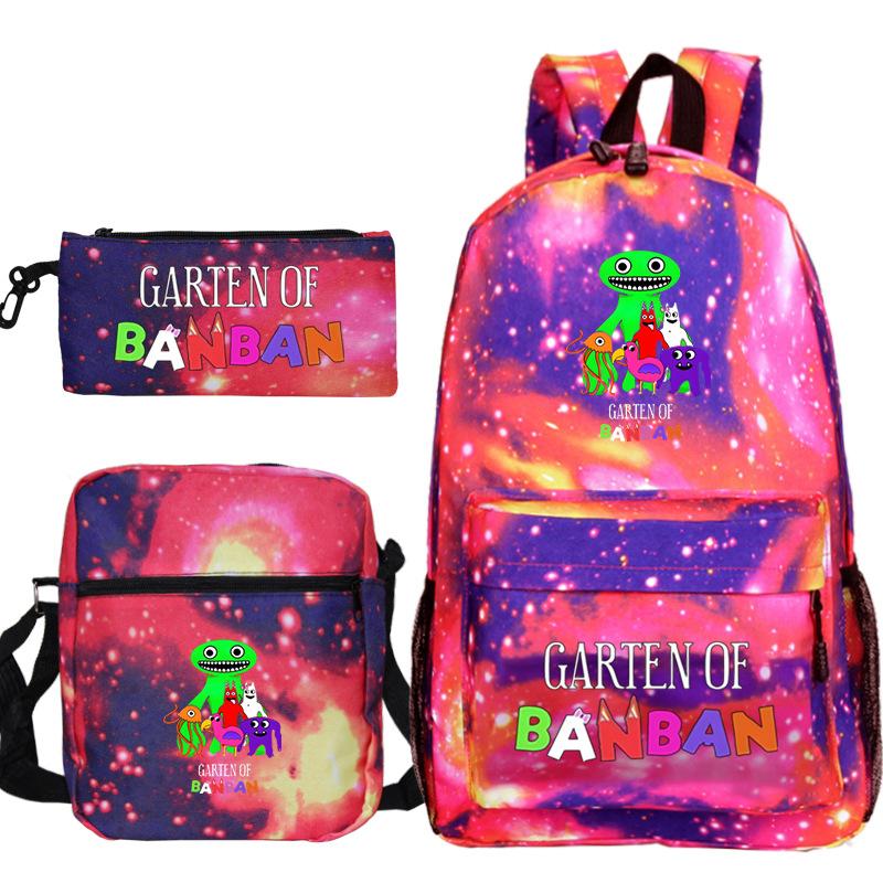 Spotted Garden Primary School Bag Shoulder Bag Pencil Bag Three-piece Set