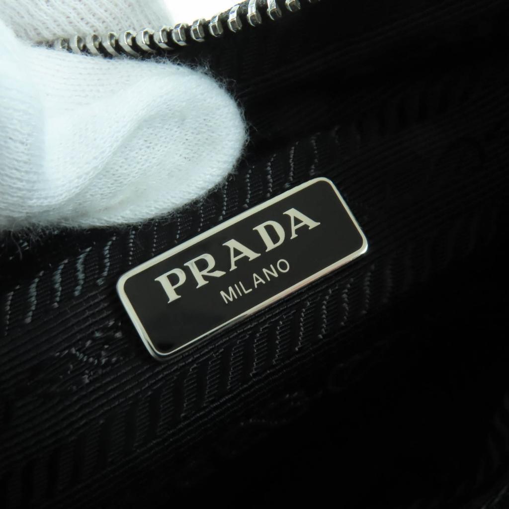 Pristine PRADA Shoulder Bag Re-Edition Triangle Logo 2-Way with Pouch 1BH204 Used