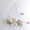 1PC Fake Flower Artificial Wreath Wall Pendant Wedding Aerial Hanging for Party Yard Decor