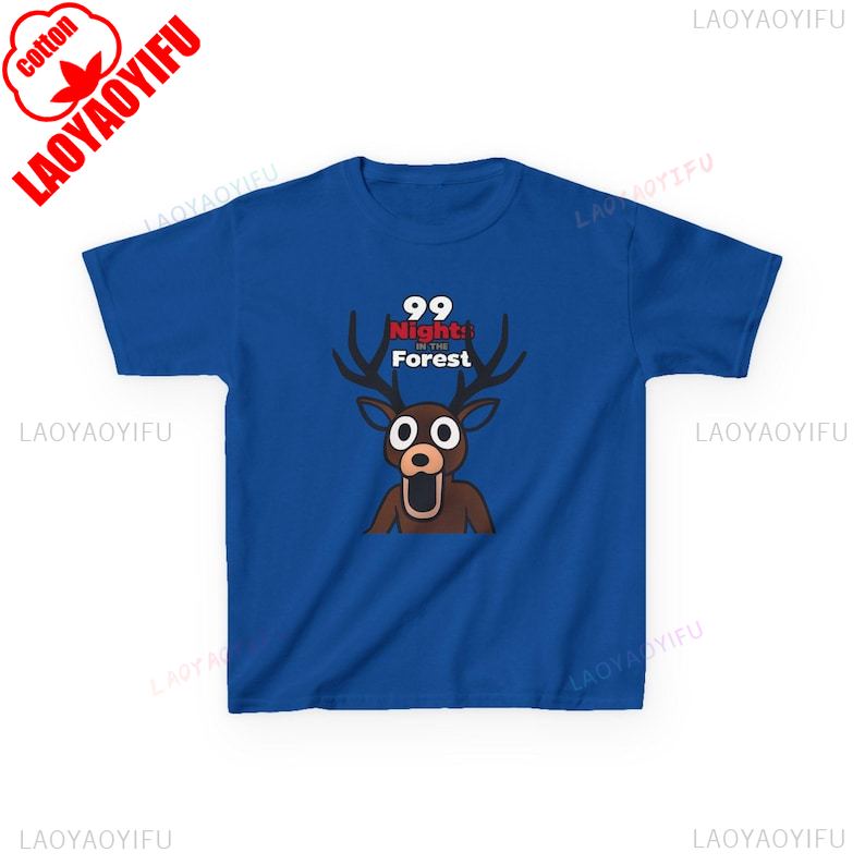 Deer Inspired 99 Nights in The Forest Animals Game Funny Game Kids Team Forest Horror Spirit Tee Youth TShirt Gift Birthday Tee