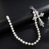 Fashion Punk Cross Imitation Pearl Pendant Jeans Chain Men Hiphop Rock Pants Waist Belt Wallet Bag Chain Jewelry Accessories