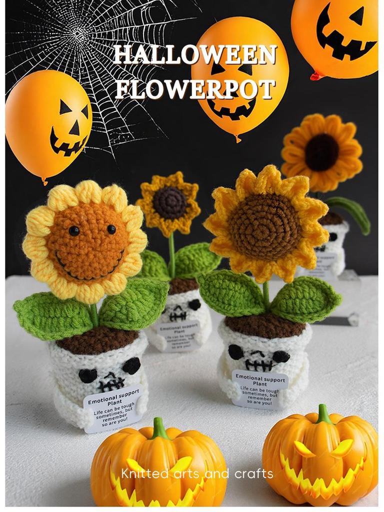 Halloween Positive Energy Knit Ghost Doll Ornament