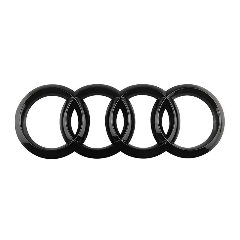 ABS Four Ring Car Logo Cover Front Grille Badge Rear Trunk Emblem Decal For 3w A3 A4 A5 A6 A7 A8 Q3 Q5 Q7 Q8 Car Accessoriesw3