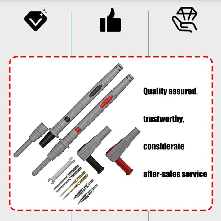 Industrial Multimeter Cable 20A 1000V Digital Multimeter Probe Test Leads Pen Tip with Rubber Coated Handle