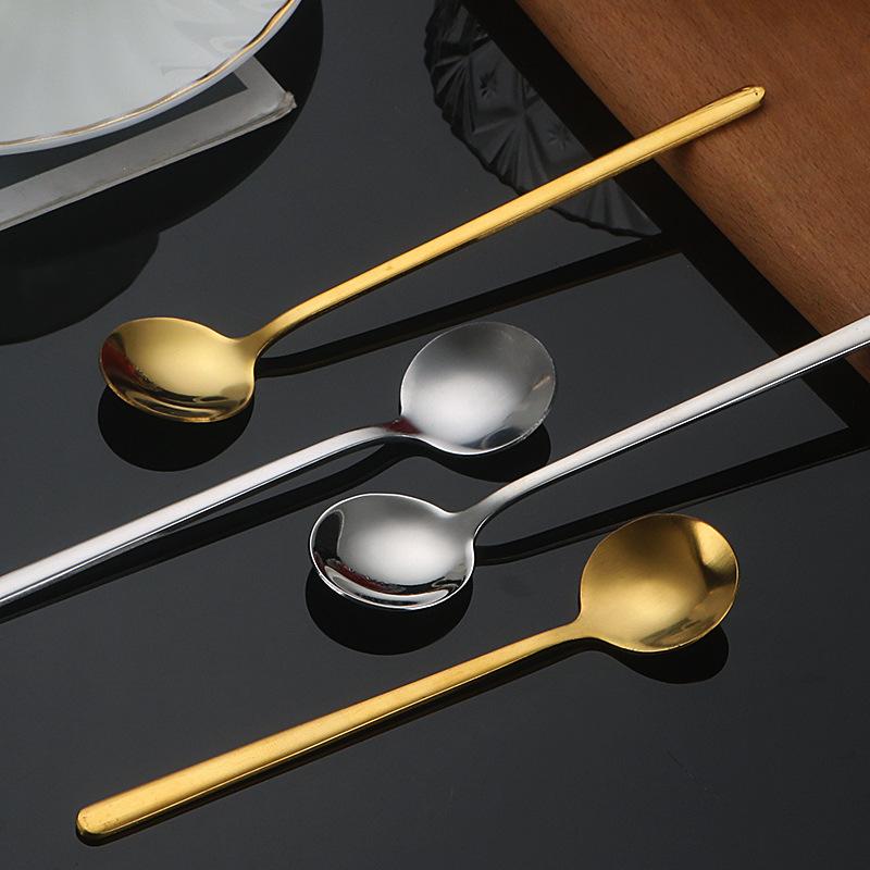 Creative High-Value Gold Stainless Steel Dessert & Coffee Spoon Souvenir
