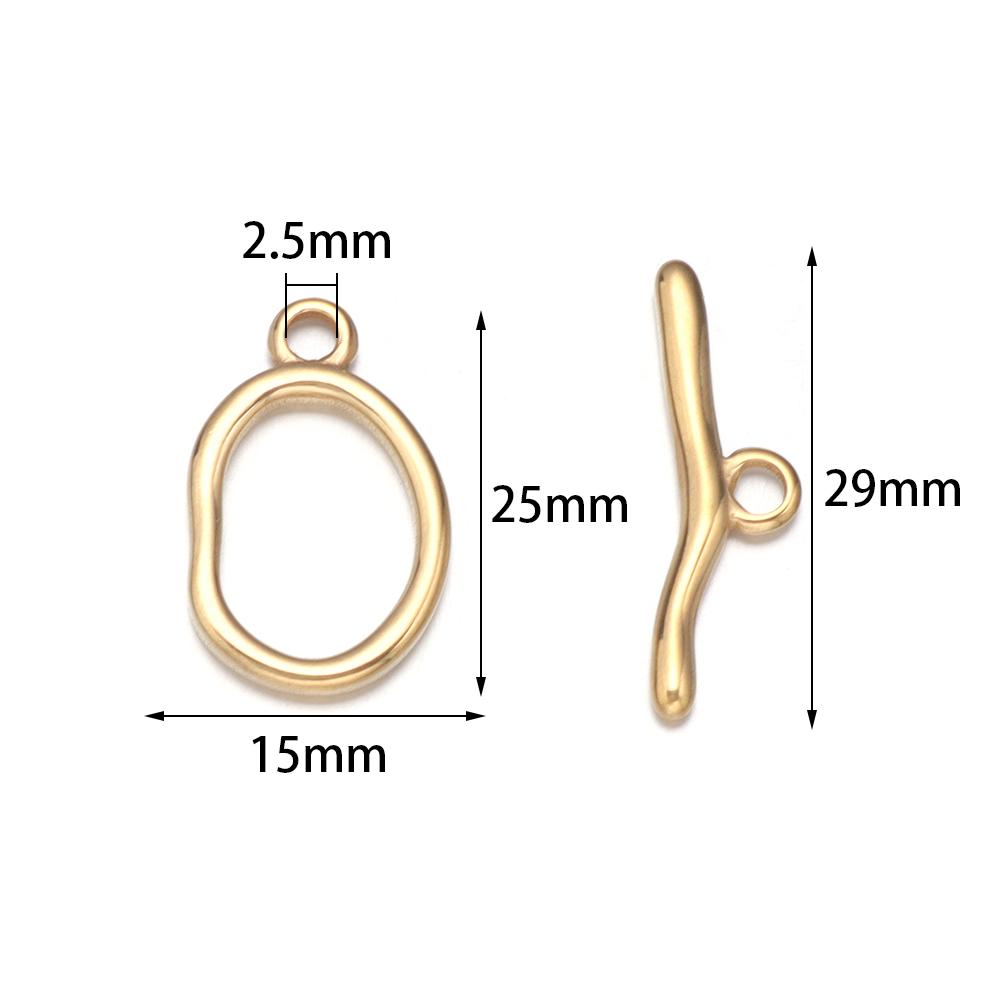 1 Set Stainless Steel Wave ShapedToggle ClasToggle Clasps Buckle Connectors For Bracelet Necklace DIY Jewelry Making Accessories