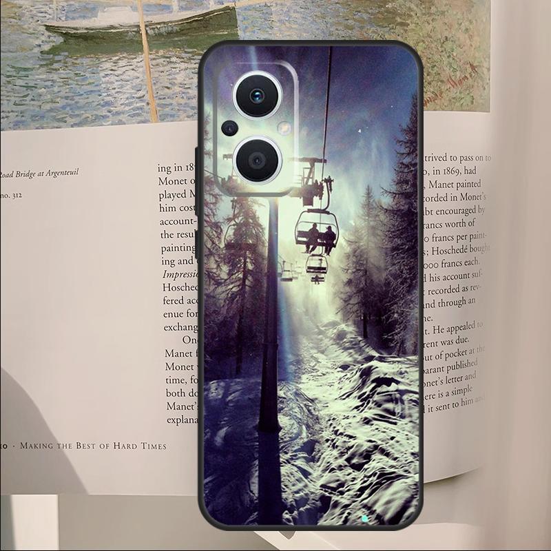 Skiing Snow Snowboard Ski Cover For OPPO Reno 11F 12F 13F 14F 14 10 11 13 Pro 7 8 Lite OPPO Find X8 X6 X5 X9 Pro Case