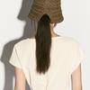 RE RHEE CROCHET BUCKET HAT KHAKI BROWN