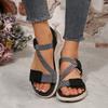 Fashion Women Sandals 2025 New Fashionable Flat Sandals Casual Outdoor Sandals Women High Quality Brand Summer Elastic Band Shoes Women