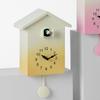 Gradient Multicolored House Shape Cuckoo Wall Clocks Room Decoration with Pendulum Silent Quartz Movement Clock Home Decor Gifts