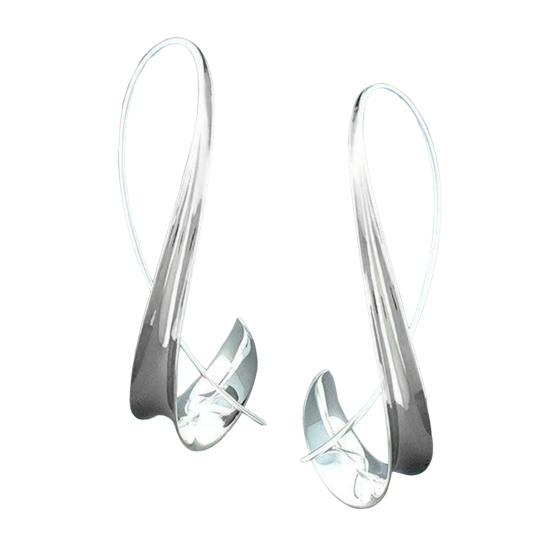 1 Pair Women Ear Hook Retro Geometric Alloy Smooth Polished Lightweight Hanging Earrings for Everyday Wear Parties And Special Events
