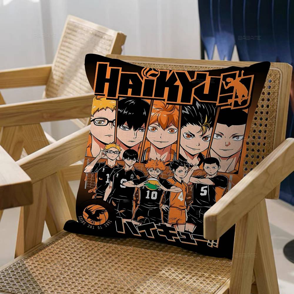 Haikyuu Japan Anime Pillowcase Toon Gift Cushion Cover Bedroom Home Sofa Chair Seat Decor Pillow Case