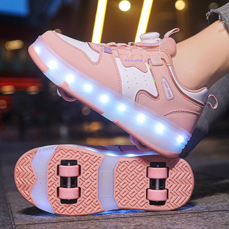 Kid's Luminous Sneakers Running Shoes Children's Glowing Sneakers with Charging Boy Luminous Sneakers