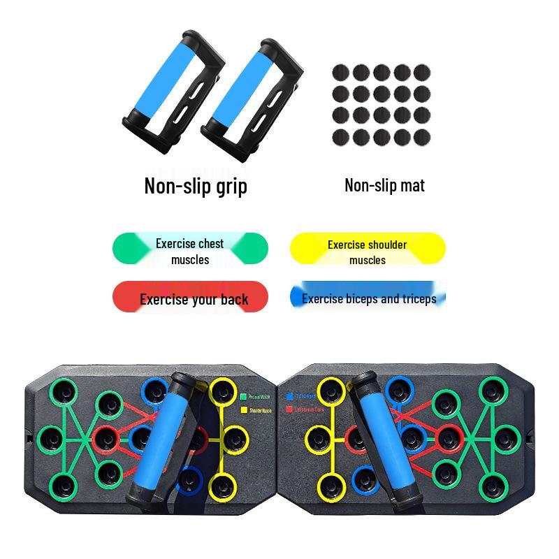 30-Hole Foldable Cross Push-Up Board for Indoor & Outdoor Fitness: Unisex & Portable
