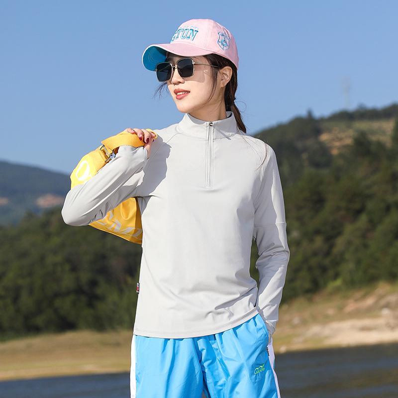 Women's Quick-Dry Outdoor Long-Sleeve T-Shirt: Sweat-Absorbent, Breathable, Sun Protection - Ideal for Hiking, Mountaineering & Sports In Autumn