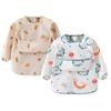 Long Sleeve Apron Waterproof  Baby Smock Bib Soft Sleeved Adjustable Weaning Smock Full Sleeve Toddler Eating Shirt Bibs