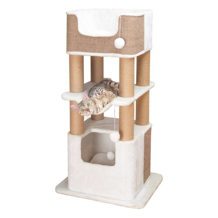 TRIXIE Arbre À Chat LUCANO - 110 Cm - Blanc/Taupe