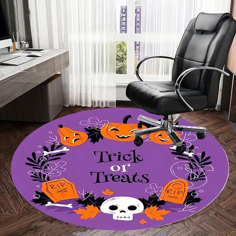 1pc Carpet Chair Mats Halloween Trick or Treats Perfect for Decorating Chairs, Polyester Carpet, for Living Room.YDT626