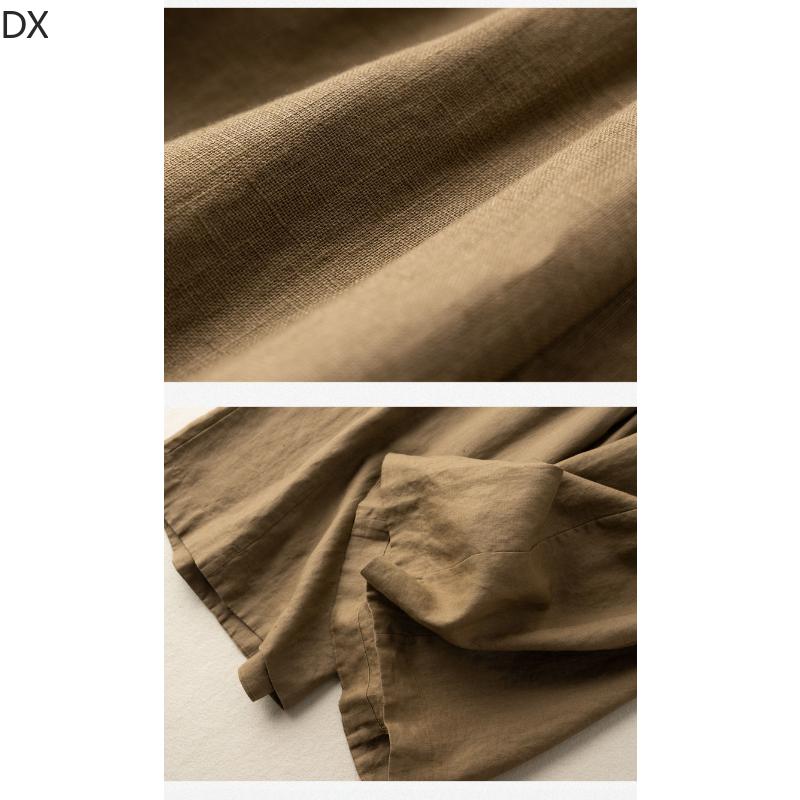 Felt Cotton and Linen Seven-point Wide-leg Pants Women's High Waist Loose Summer Thin Slim Joker Large Size Casual Straight Pants