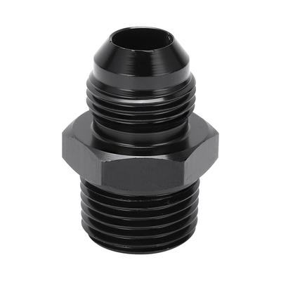 Oil Line Connector 8 AN To 1 2 NPT Black Anodized 6061‑T6 Aluminum Automobile Accessory