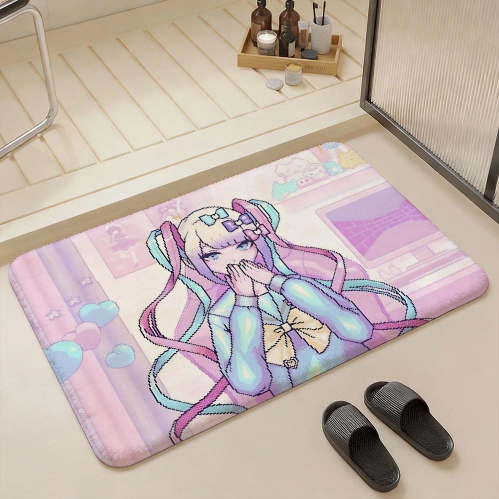 Game N Needy Girl Overdose Floor Mat Eco  Flannel Doormat Non Slip Odorless Indoor Floor Rug Soft Short Plush Home Mat