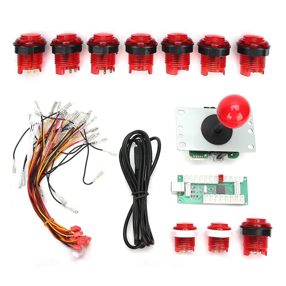 DIY Hrací křeslo Set DIY Hrací Joystick Kit Příslušenství pro bojové hry Světlo pro Windows XP Win7