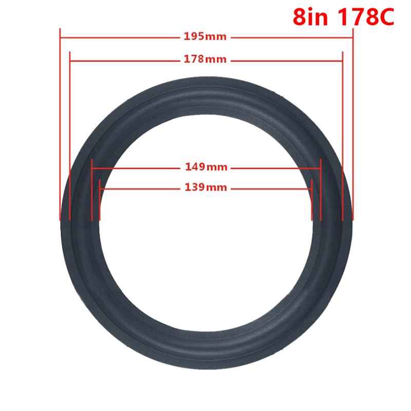 1PC Full Range Speaker Rubber Repair Surround Suspension Ring For 4 5 6.5 8 10 INCH Woofers Speaker Replacement Part