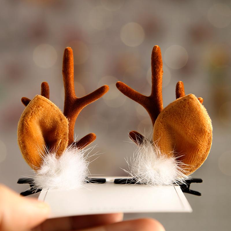 Cute Antlers Dog Cat Kid Hari Accessories Christmas Supplies for Pets Girls Santa Claus Puppy Mascotas Hairpin Hearwear