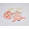 Skater Triangular Onigiri Lunch Box, 2 Tiers, 500ml Capacity, with Fork, Pink, Made In Japan, ONWT1-A