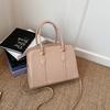 Faux-Leder-Tragetasche für Damen, Koreanischer Stil Achseltasche, Geräumige Pendler-Schulterhandtasche
