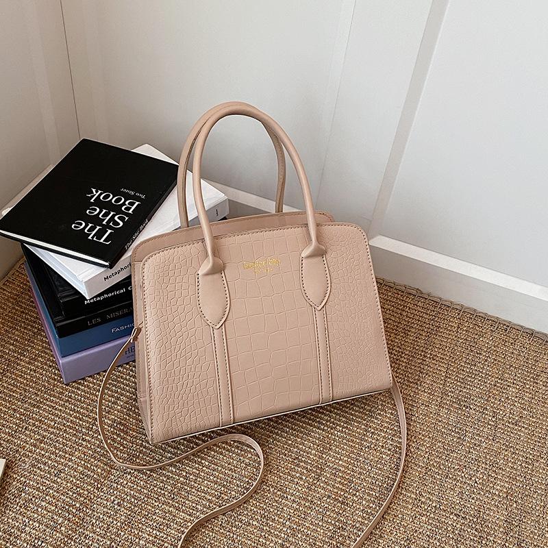 Faux-Leder-Tragetasche für Damen, Koreanischer Stil Achseltasche, Geräumige Pendler-Schulterhandtasche