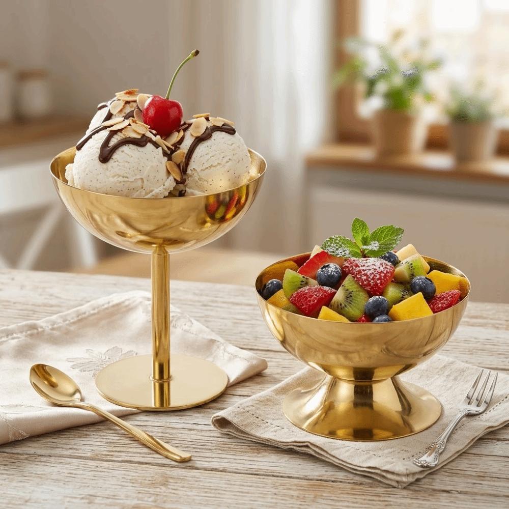 Rustless Dessert Cup High Foot Pudding Container Easy Clean Wine Glass Cup  Party Display Short Footed