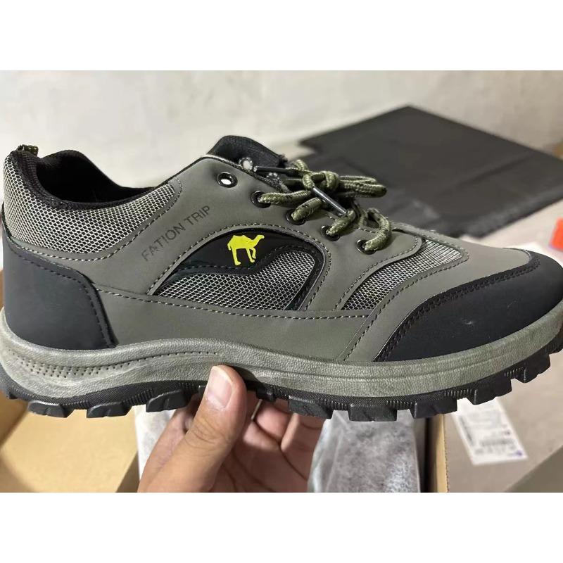 Outdoor Large Size Men's Hiking Shoes Fashion Lace-up Casual Sneakers Mesh Lightweight Non-slip Work Shoes Designer Men's Shoes