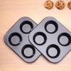 2Pcs 4/6 Cups Muffin Baking Pan Carbon Steel Mini Cupcake Pan Pancake Pan Mold  Pastry Making
