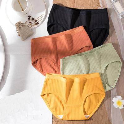 Women's Briefs Cotton Mid-waist Breathable Underwear Comfortable Panties