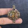 Unakite Handmade Copper Wire Wrap Jewelry Pendant 2.05" U8I93