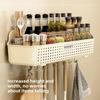 Kitchen Storage Rack, Home Bathroom Wall-mounted Condiment Without Drilling, Multi-purpose Washbasin Countertop, Draining and Storage Rack