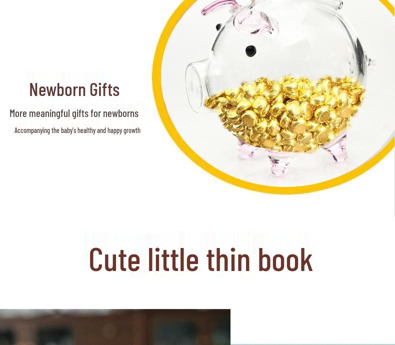 Mini Golden Bean Borosilicate Glass Piggy Bank & Wishing Bottle