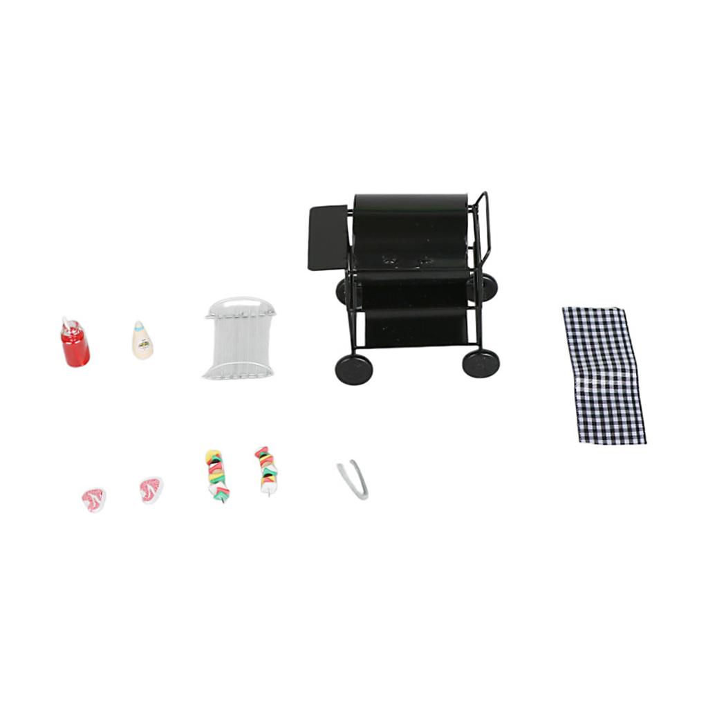 Tiny Iron Grill Miniature For Dollhouses Enthusiasts To Create Outdoor Settings
