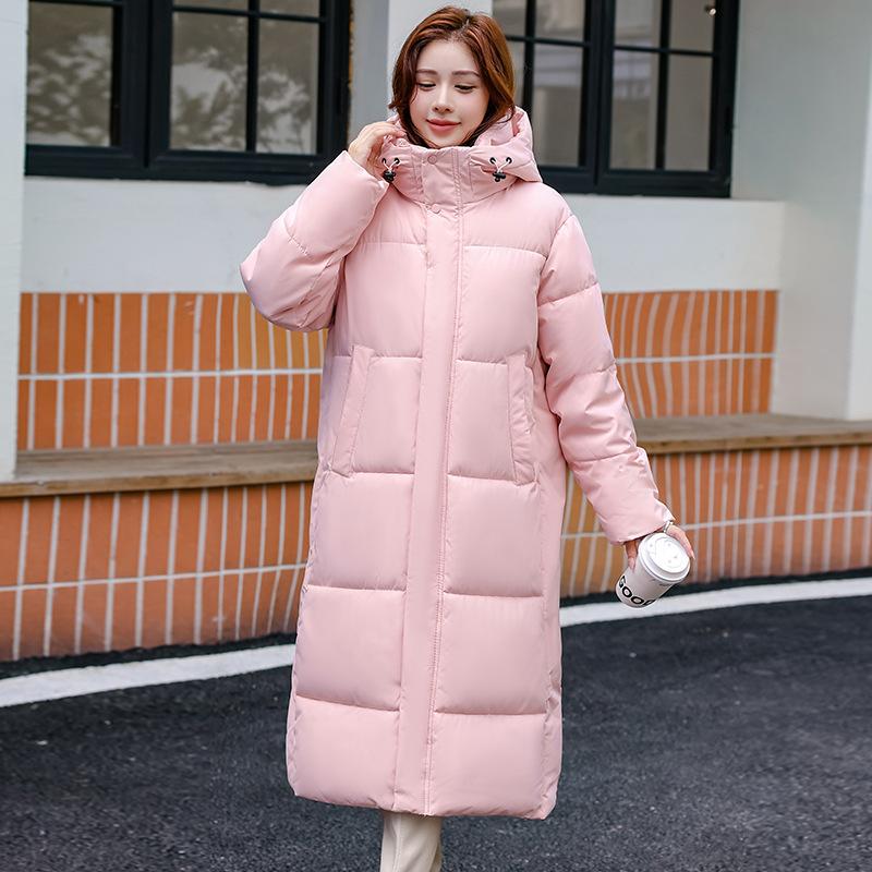 Women's Extended Hooded Cotton Jacket for Winter
