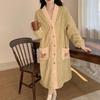 Women's Winter 2024 Strawberry Coral Fleece Pajamas and Nightgown