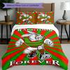 3-teiliges Bettbezug-Set (1 * Bettbezug + 2 * Kissenbezug, ohne Kern), South Sydney Rabbitohs Druck Bettwäsche Set, Schlafzimmer Dekor, Ganzjahres, Geburtstagsgeschenk