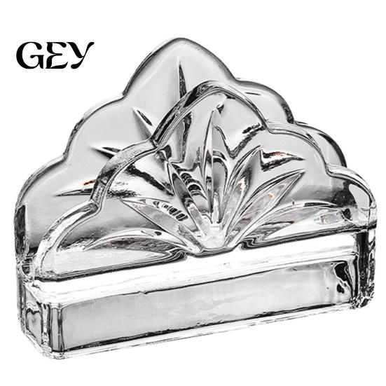 Anti-tip Paper Towel Dispenser Tissue Holder, Crystal Glass Modern Style, Durable Scratch-Resistant Napkin Holder for Restaurant Organizer,