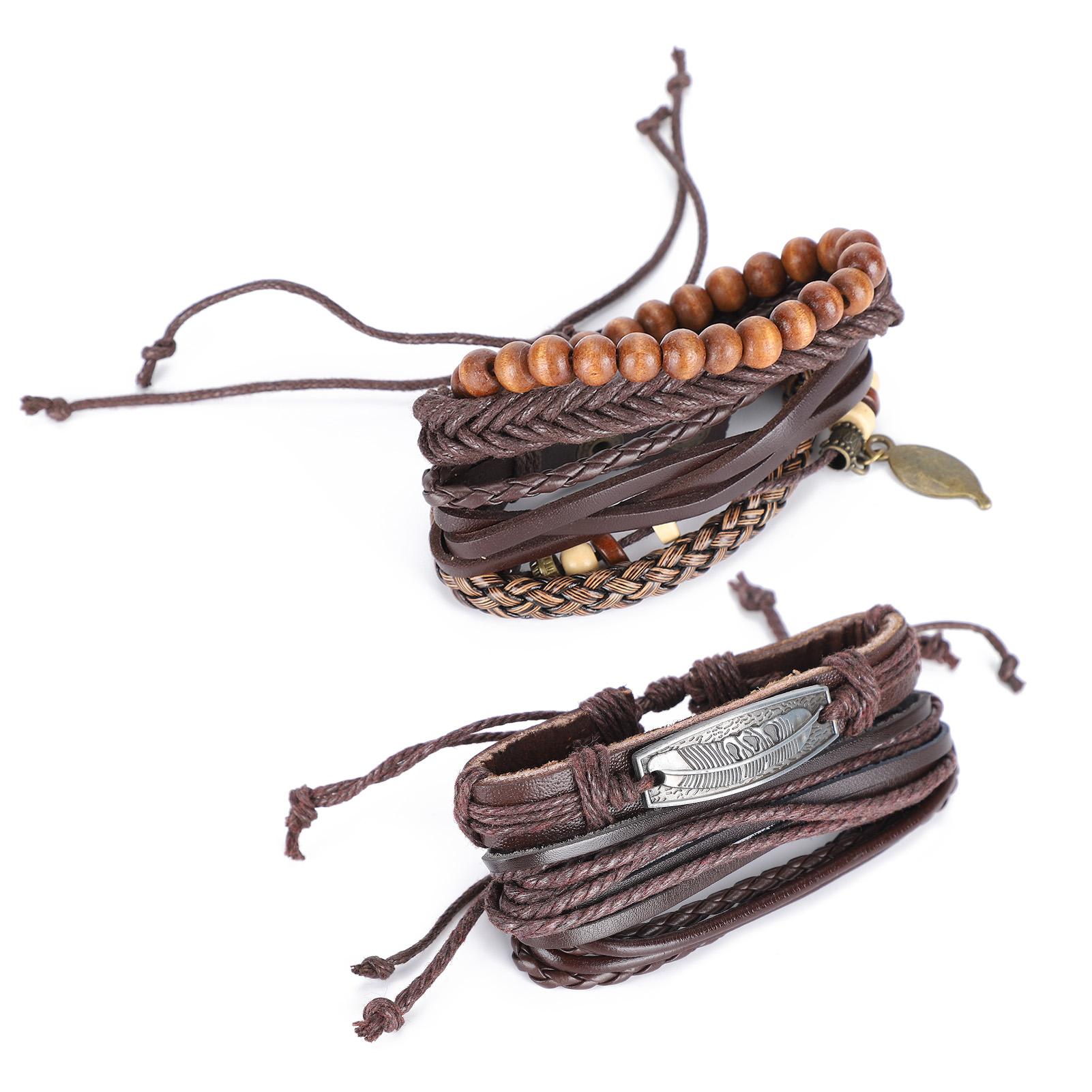 

Unisex Fashionable Woven Bracelet Retro Multilayer Bead Bracelet Jewelry Accessories