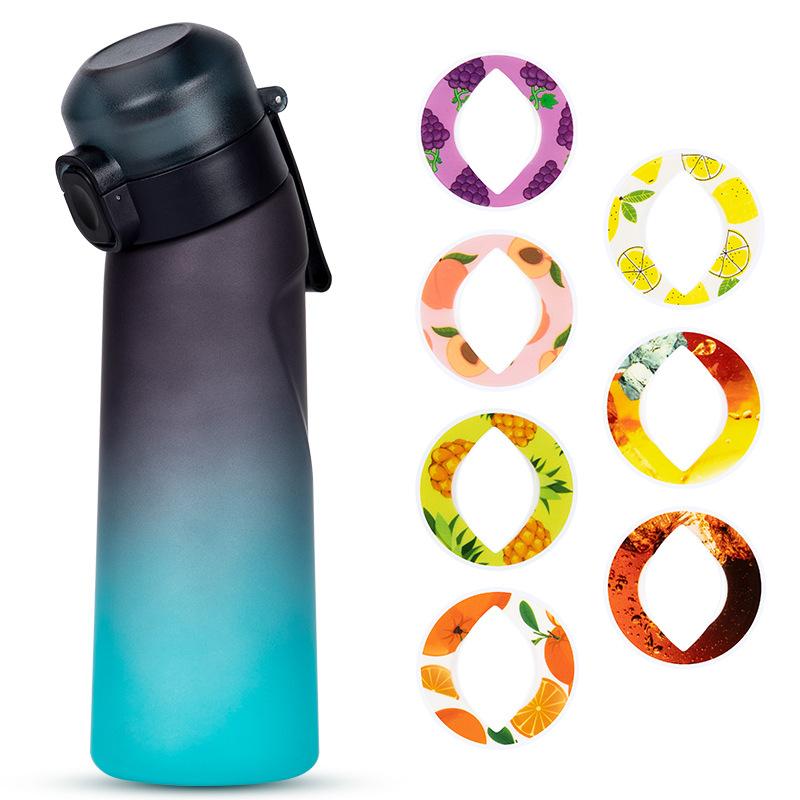 1pc Air Water Bottle With 1pc Random Flavor Pods Portable Transparent With Straw Leak Proof Suitable for Outdoor Sports